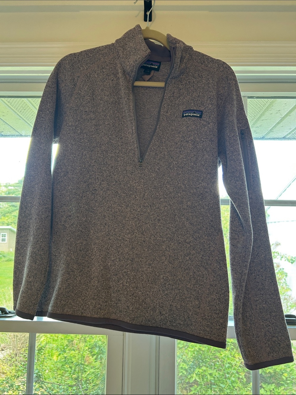 Patagonia Men’s Quarter-Zip Sweater - Heathered Taupe